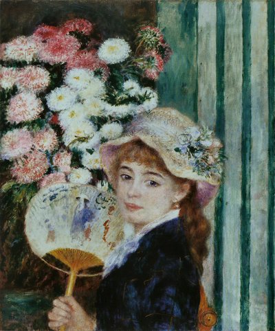 Young Girl with a Fan by Pierre Auguste Renoir